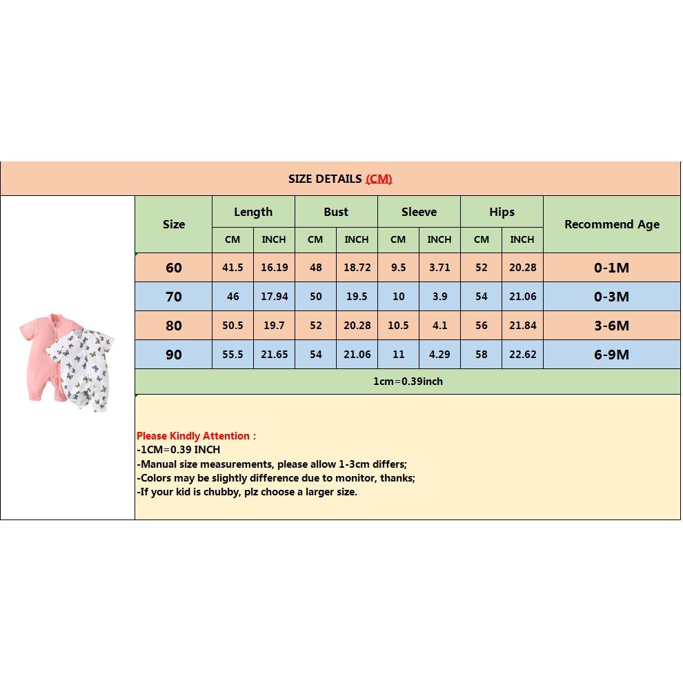 Newborn Baby Boy 2PCS Rompers Solid Pink+ Butterfly