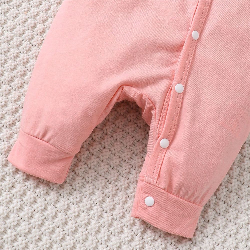 Newborn Baby Boy 2PCS Rompers Solid Pink+ Butterfly
