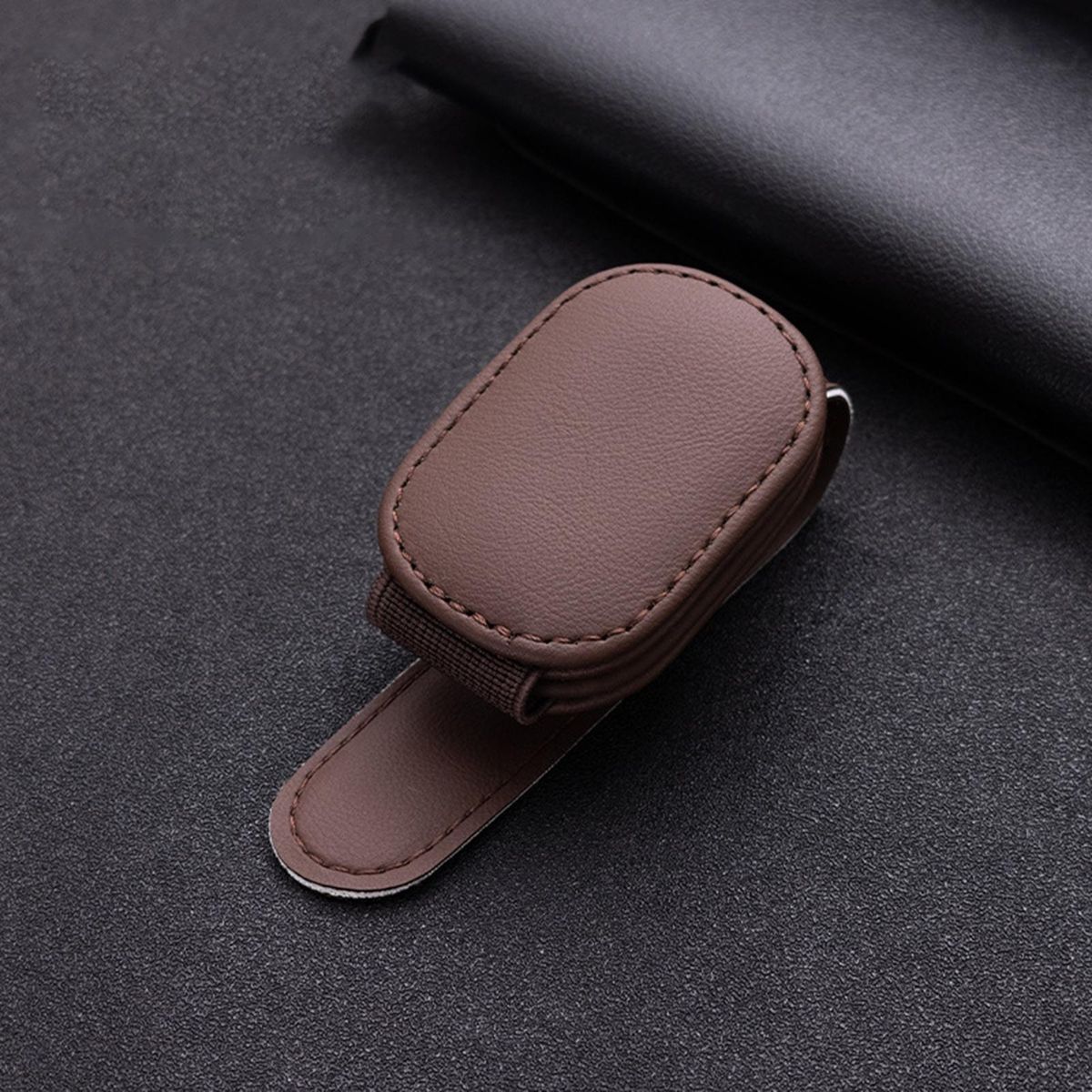 Sunglasses Holder for Car Auto Travel Organizer Magnetic Car Brown