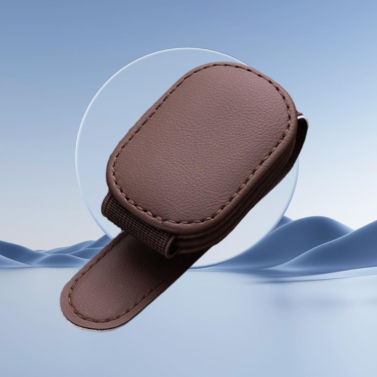 Sunglasses Holder for Car Auto Travel Organizer Magnetic Car Brown