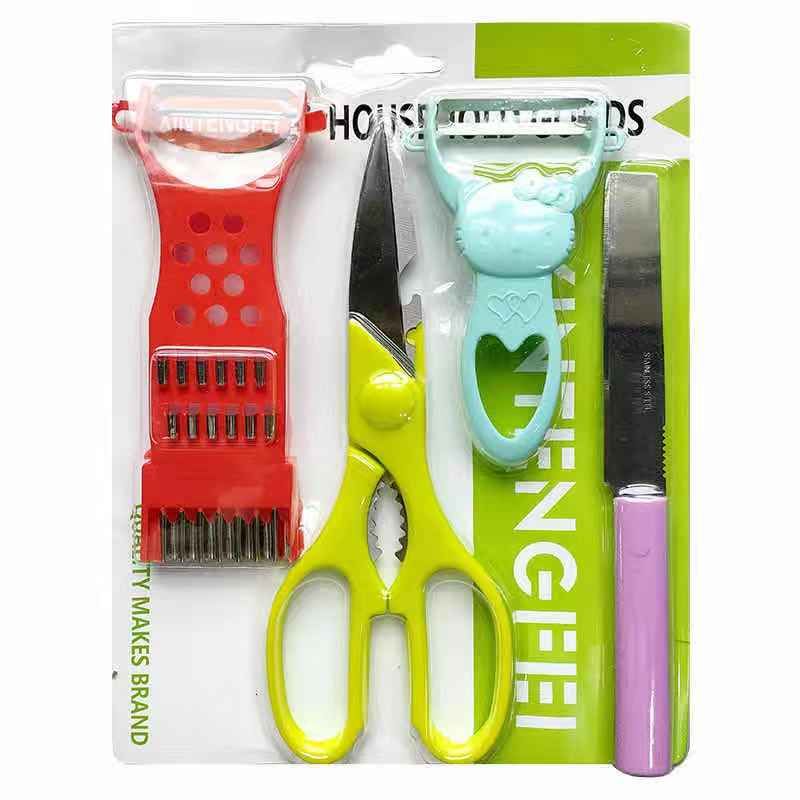 Kitchen Peelers And Scissor Set