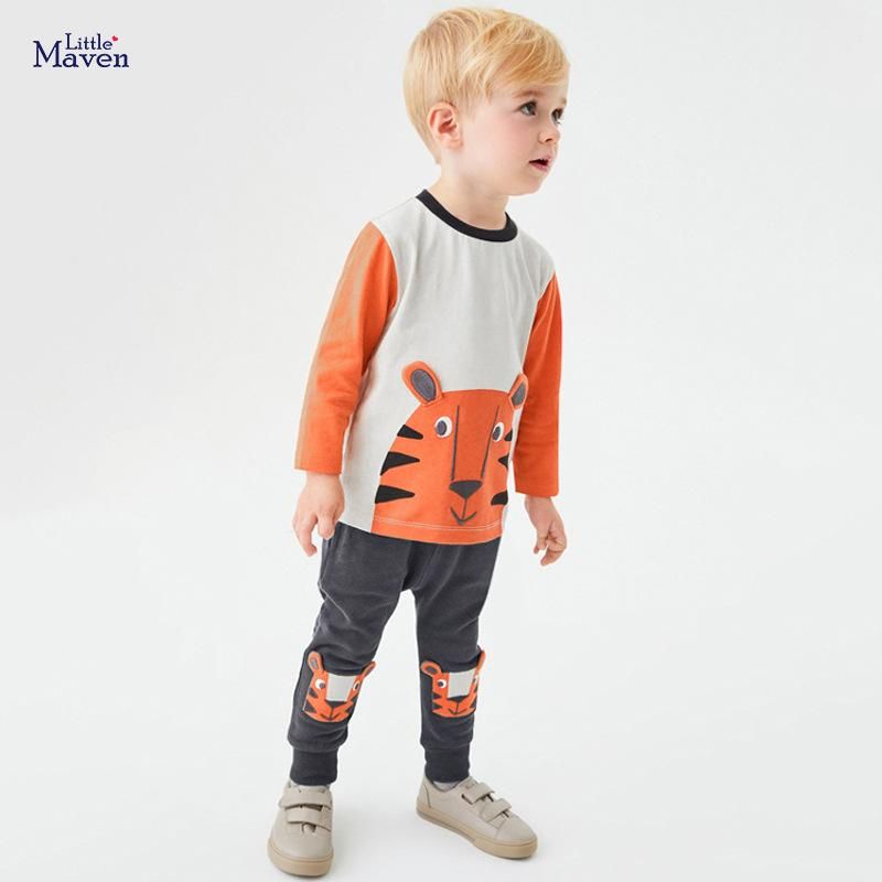 2023 European And American Children's Suit Autumn New Brand Children Cartoon Long