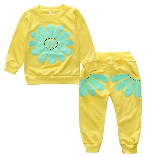 Girl's 2piece Petal Tracksuit - Yellow