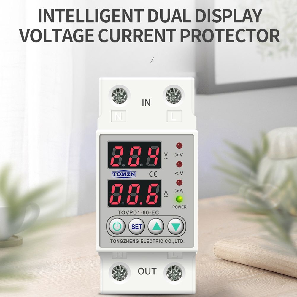 Din Rail Dual Display Protective Device Protector Relay 40A