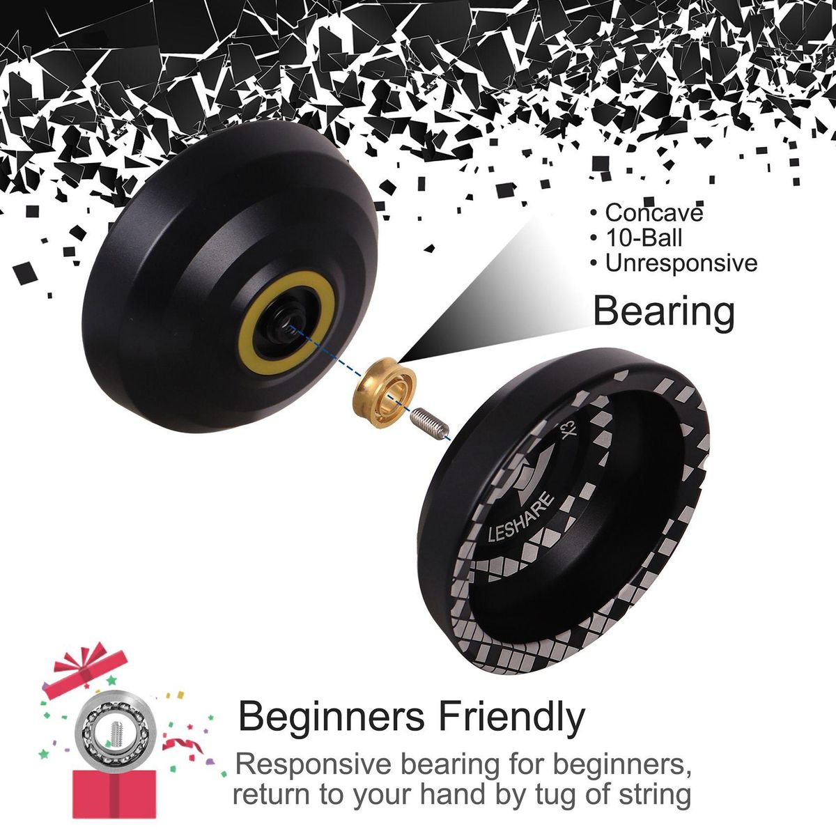 LIGHT CHASER X3 Competitive Yo-Yo,Alloy Yoyo for