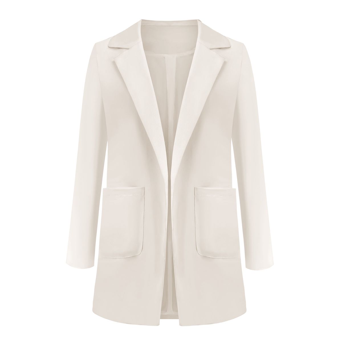 Women Jacket Suit Lapel Work Jacket Casual Suits Outwear For White 4XL