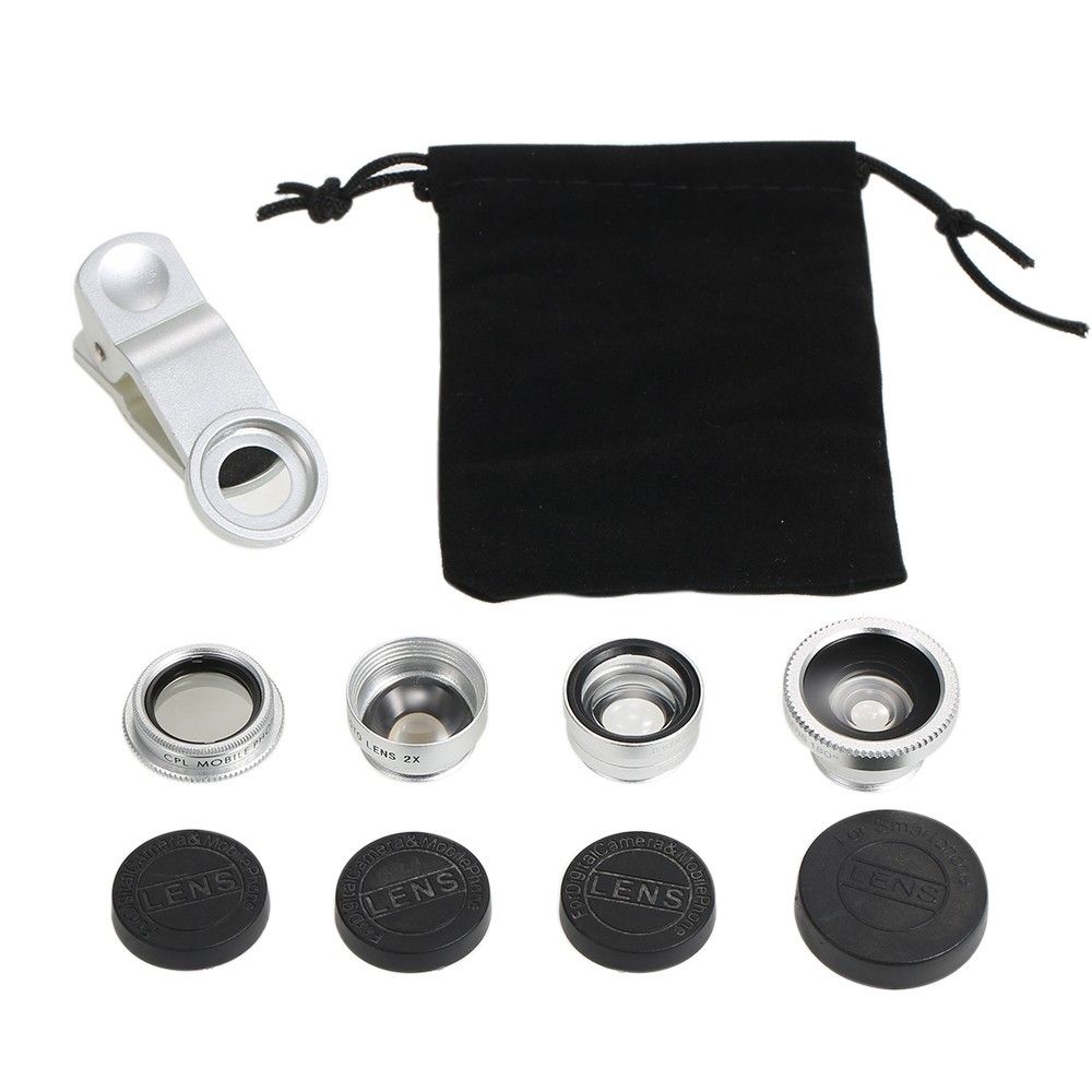 Universal Mobile Phone Lens 5 In 1 Fish Eye Wide Angle Macro