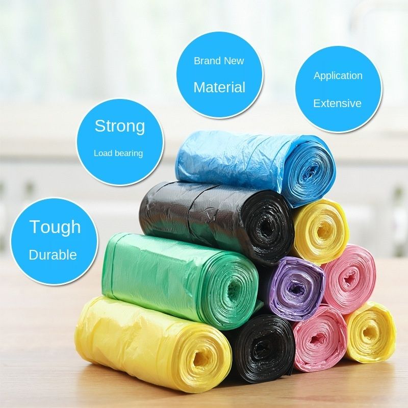 5 Sets Total 100 Pieces Garbage Bags Vest Style Storage Bag For Home Waste Trash Bags  Desk
