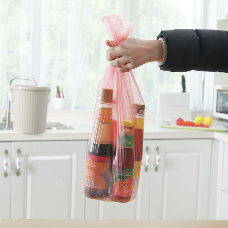 5 Sets Total 100 Pieces Garbage Bags Vest Style Storage Bag For Home Waste Trash Bags  Desk