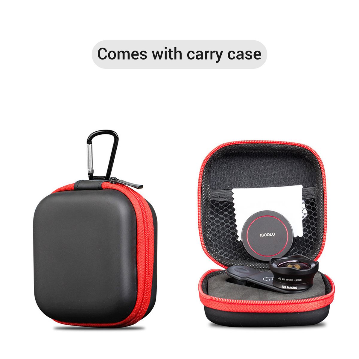 Two In One 16mm Wide Lens + 12X Macro Lens Set Clip-on Phone