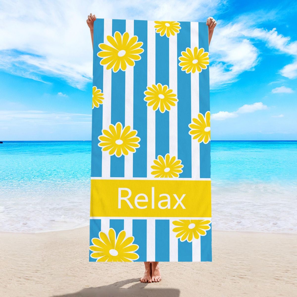 Shower Towel Soccer Print Beach Towel Blanket E