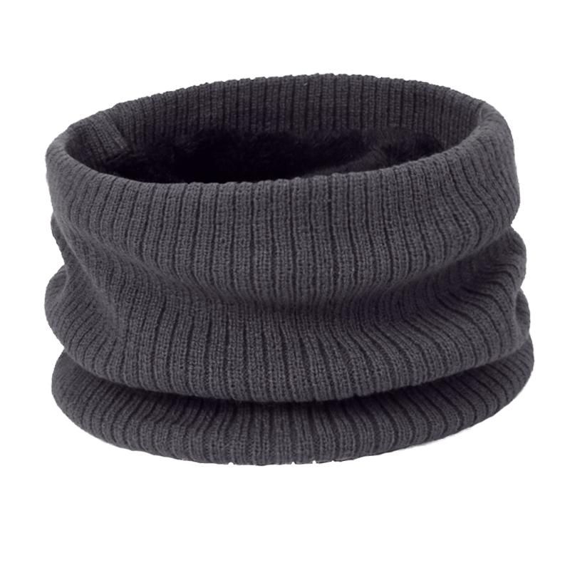 Fashion Warm Scarf Neck Wrap Muffler Windproof Collar One Size Gray