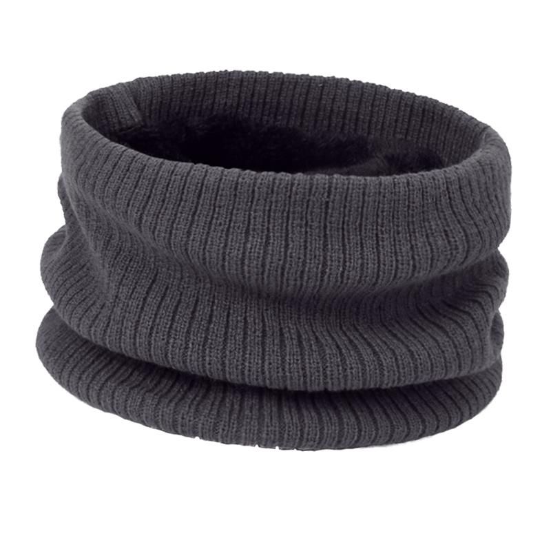 Fashion Warm Scarf Neck Wrap Muffler Windproof Collar One Size Gray