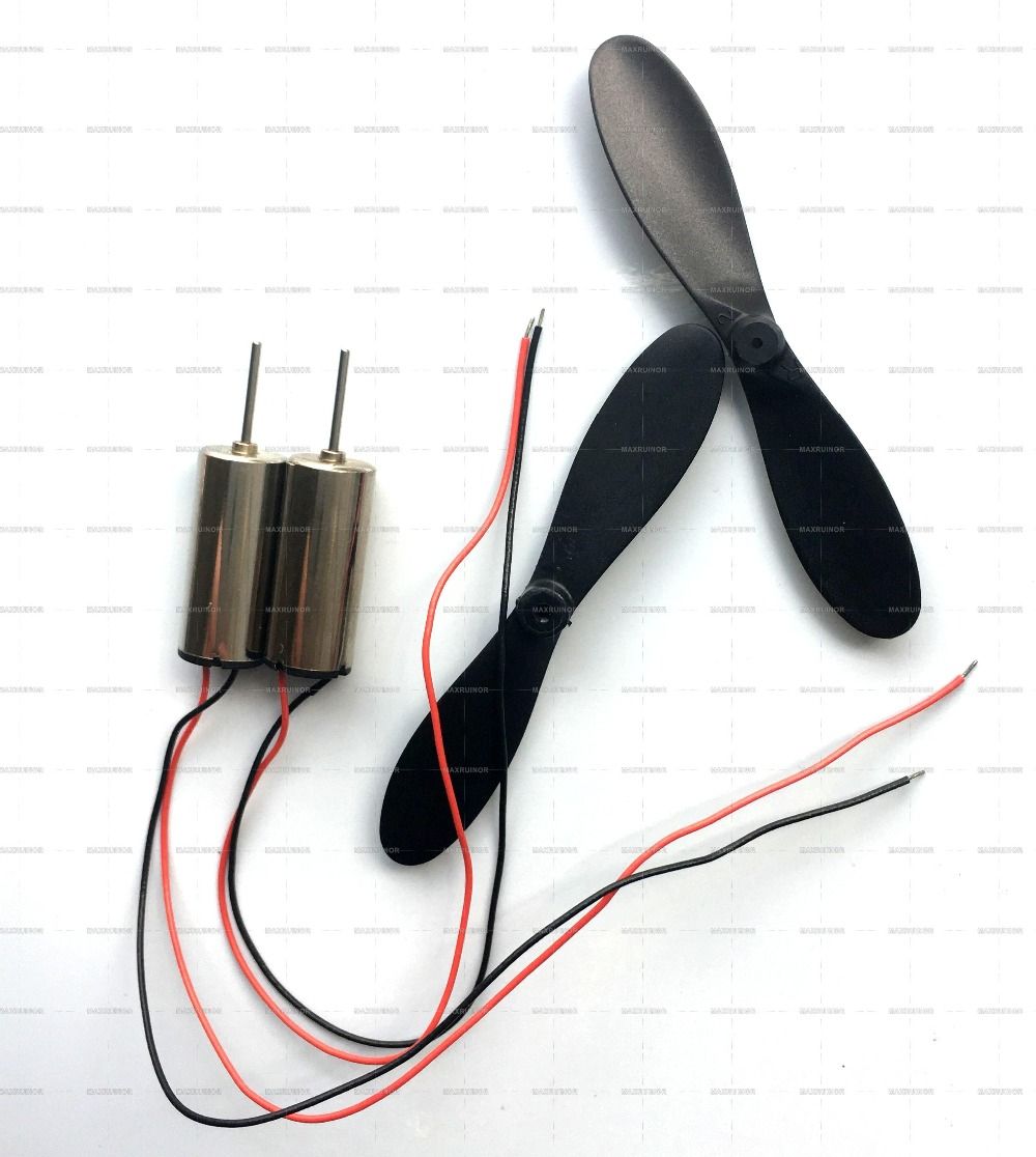 4 Sets DC 3.7V Micro 7mm*16 Motor CW/CCW Electric Motor Helicopter Propellers Coreless Motor