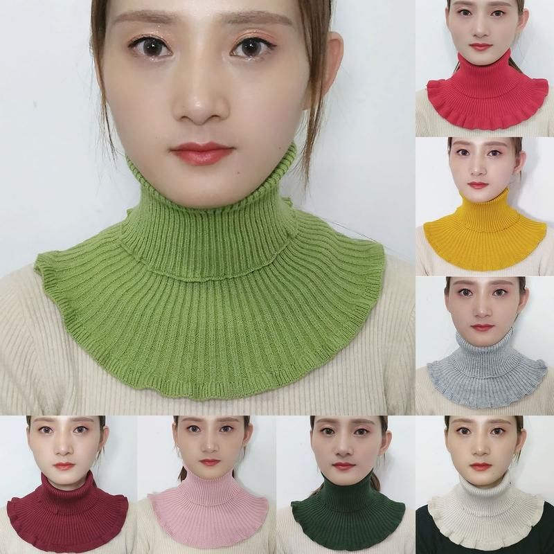 Women Winter Turtleneck Collar Solid Color Breathable-White