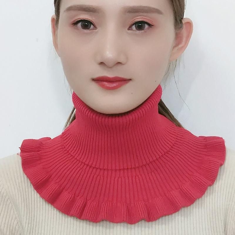 Women Winter Turtleneck Collar Solid Color Breathable-White