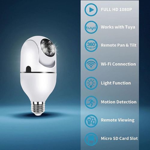 1080P E27 WiFi IP PTZ Surveillance Camera