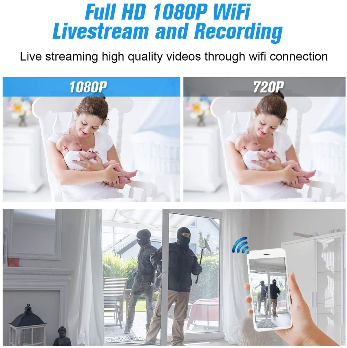 Wireless Hidden Spy Camera WiFi Security Camera Video Recorder