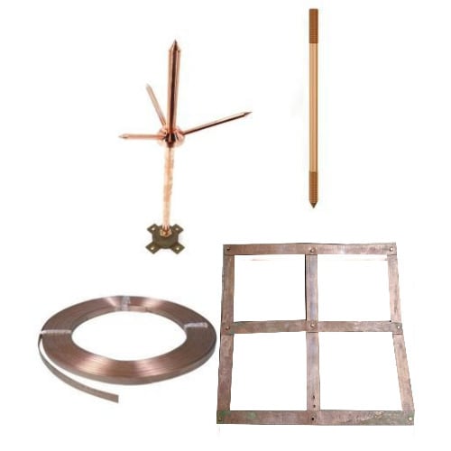 Pure Copper Conductor Thunder Arrestor And Earthing Grounding Rod