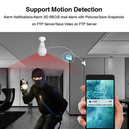 CCTV 1080P Wifi 360 Degree Fisheye Panoramic IP Video Surveillance Camera
