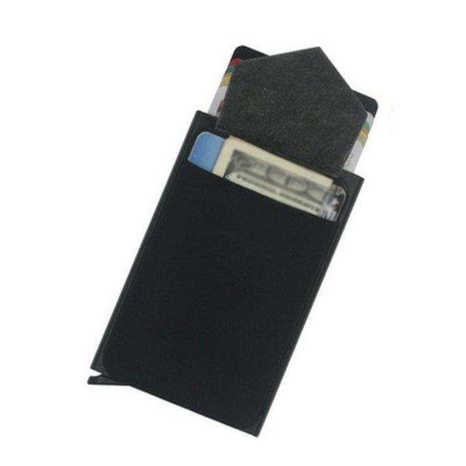 ID  Ard Male Wallet Pa Kage Aluminum   Prote Tive  Lothing Storage Bag-black-95*65*8mm