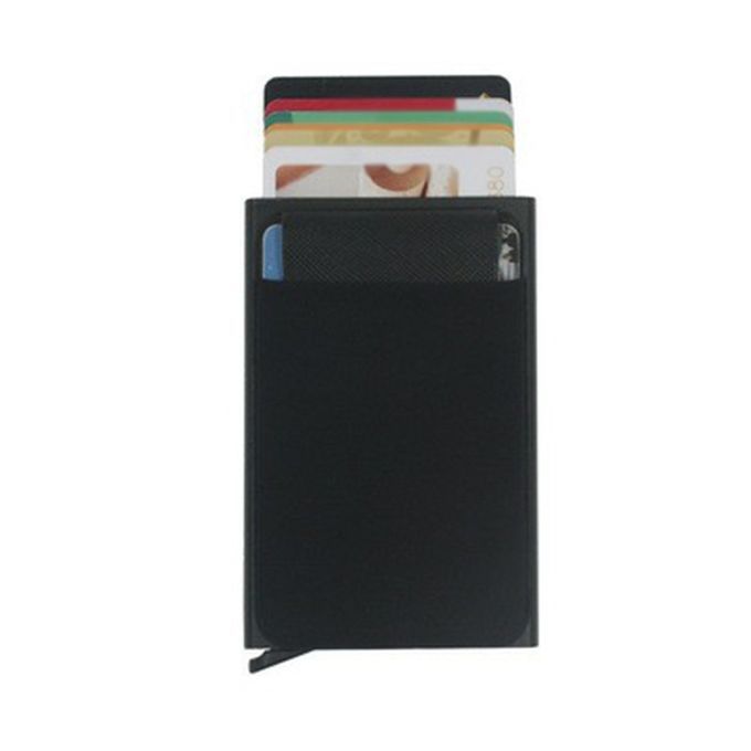 ID  Ard Male Wallet Pa Kage Aluminum   Prote Tive  Lothing Storage Bag-black-95*65*8mm