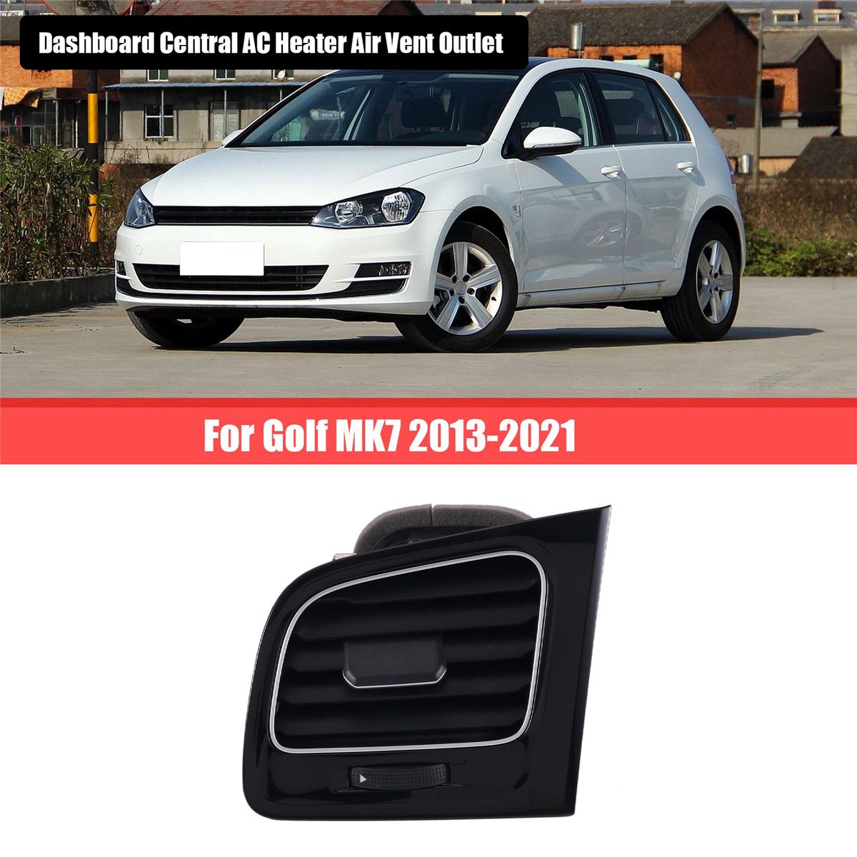 Front Left Dashboard Central A/C Heater Outlet for VW Golf MK7 13-21