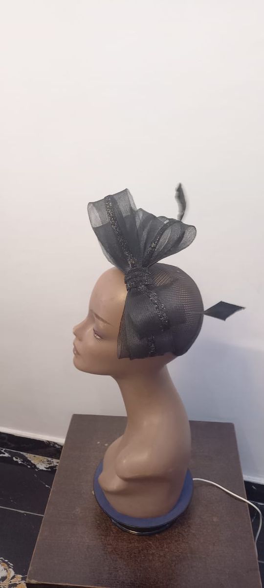 Black Bow Fascinator