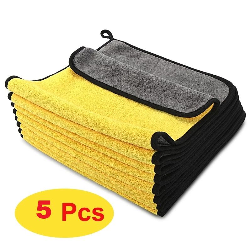 Car Wash Microfiber Towel Auto Cleaning - 5pieces