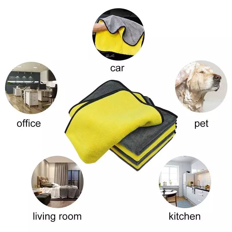 Car Wash Microfiber Towel Auto Cleaning - 5pieces