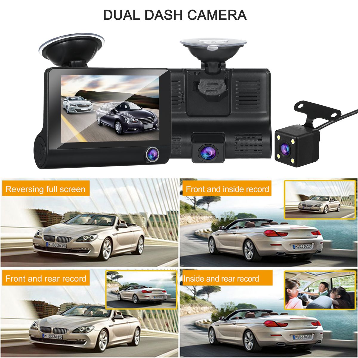 Driving Recorder 1080P Full HD Front And Rear Dual Dash Cam 8G-32G