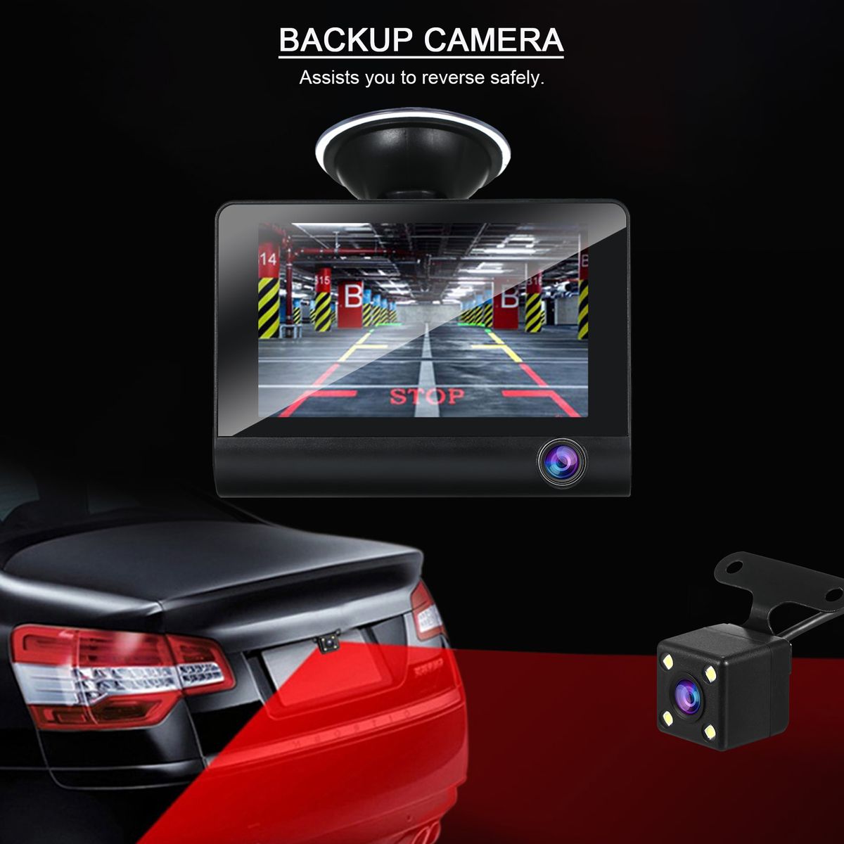 Driving Recorder 1080P Full HD Front And Rear Dual Dash Cam 8G-32G