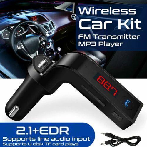Car Bluetooth Mp3 Player/ FM Transmitter Car Charger With TF Card Slot