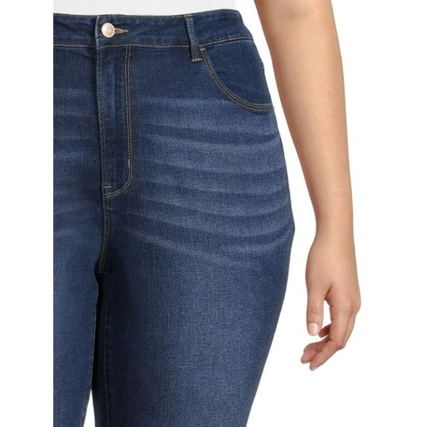 Women High Rise Curvy Blue Jeans
