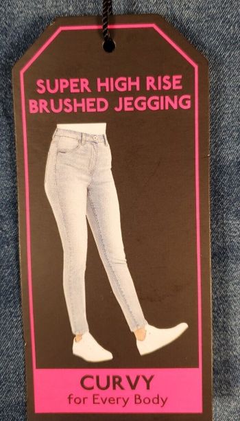 Women High Rise Curvy Blue Jeans