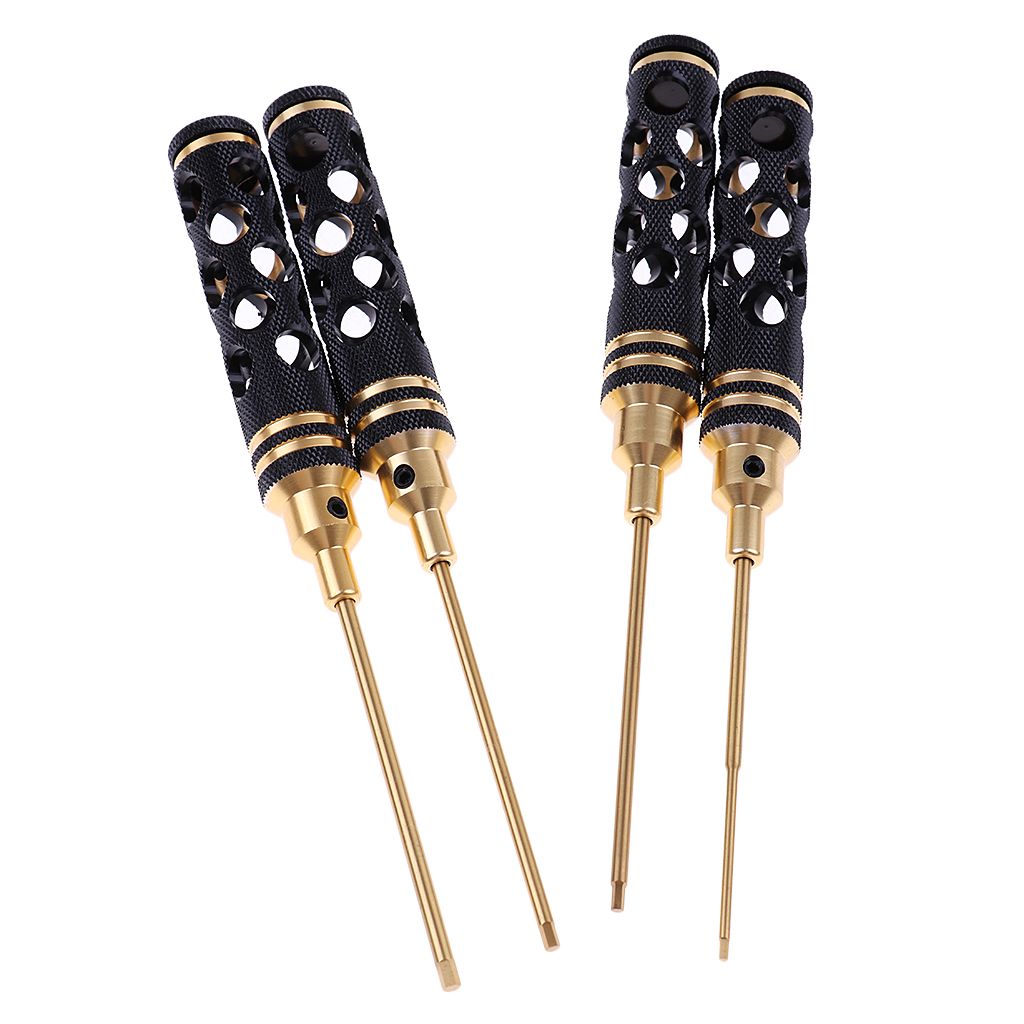 4pcs Carbon Steel Screw Driver 1.5/2.0/2.5/3.0 Black And