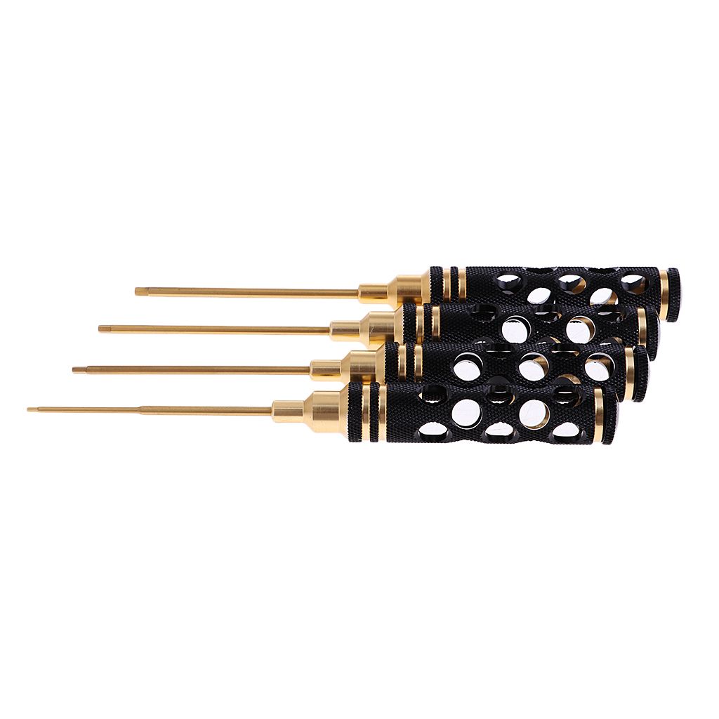 4pcs Carbon Steel Screw Driver 1.5/2.0/2.5/3.0 Black And