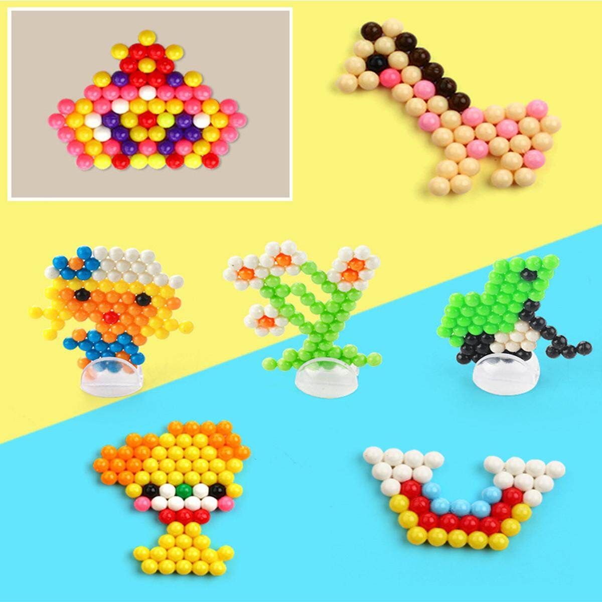 6500Pcs 30 Aqua Refill Water Fuse Jigsaw Beads Art DIY Craft Toys Kid Gift