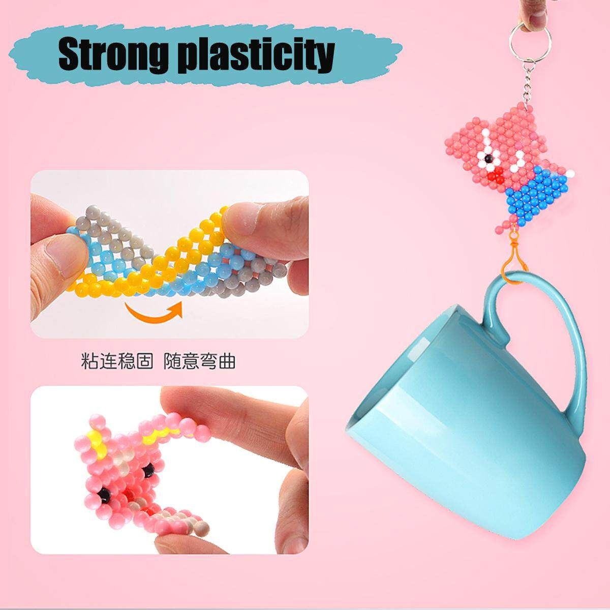 6500Pcs 30 Aqua Refill Water Fuse Jigsaw Beads Art DIY Craft Toys Kid Gift