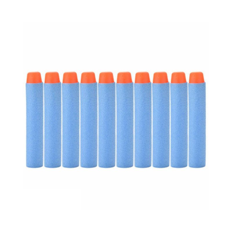 100Pcs Universal 7.2cm Round Head EVA Bullet Darts-Sky Blue