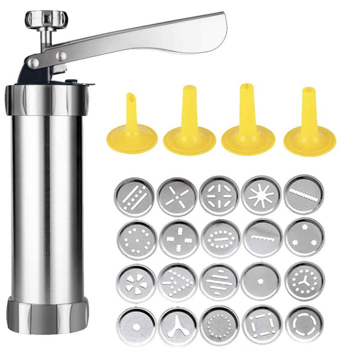 Cookie Press Gun Kit Pastry Press Set With 20 Discs And 4