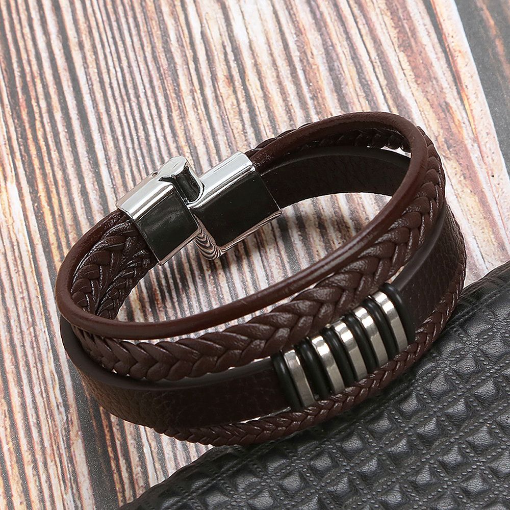 Classic Hand-Woven Leather Bracelet