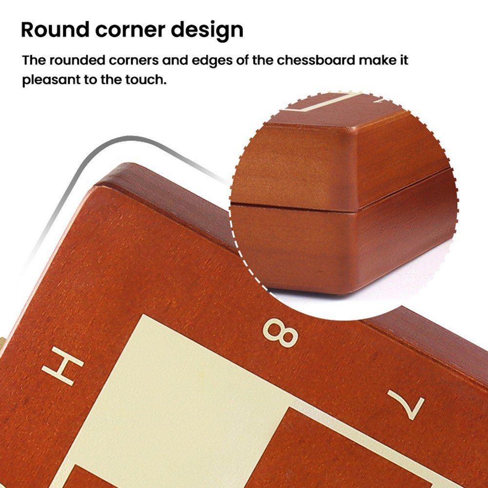 Magnetic Wooden Chess Board Set Portable 15.6x15.6 Inch