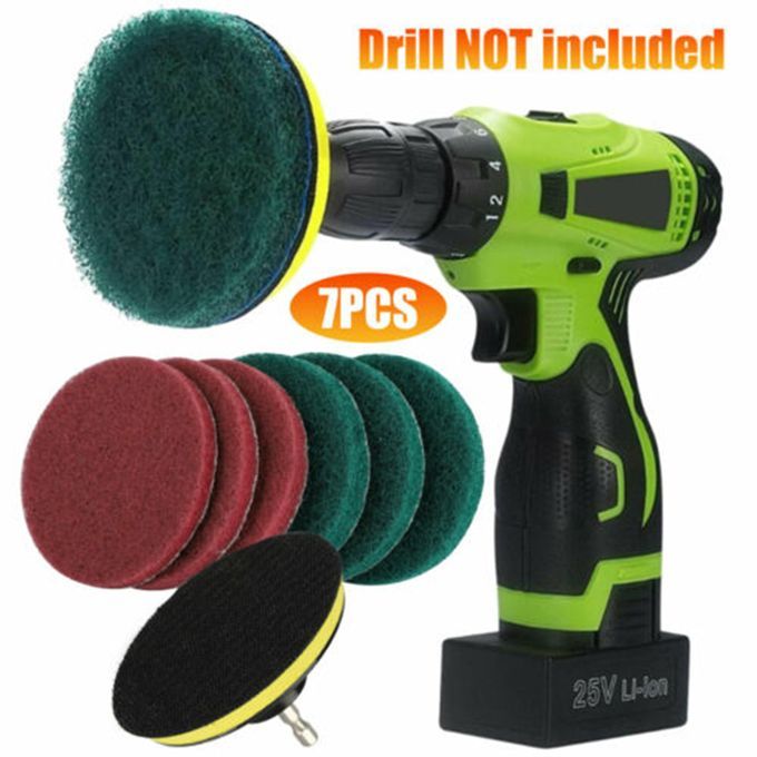 7Pcs Drill Brush Attachment Set Scrubber Cleaning Kit