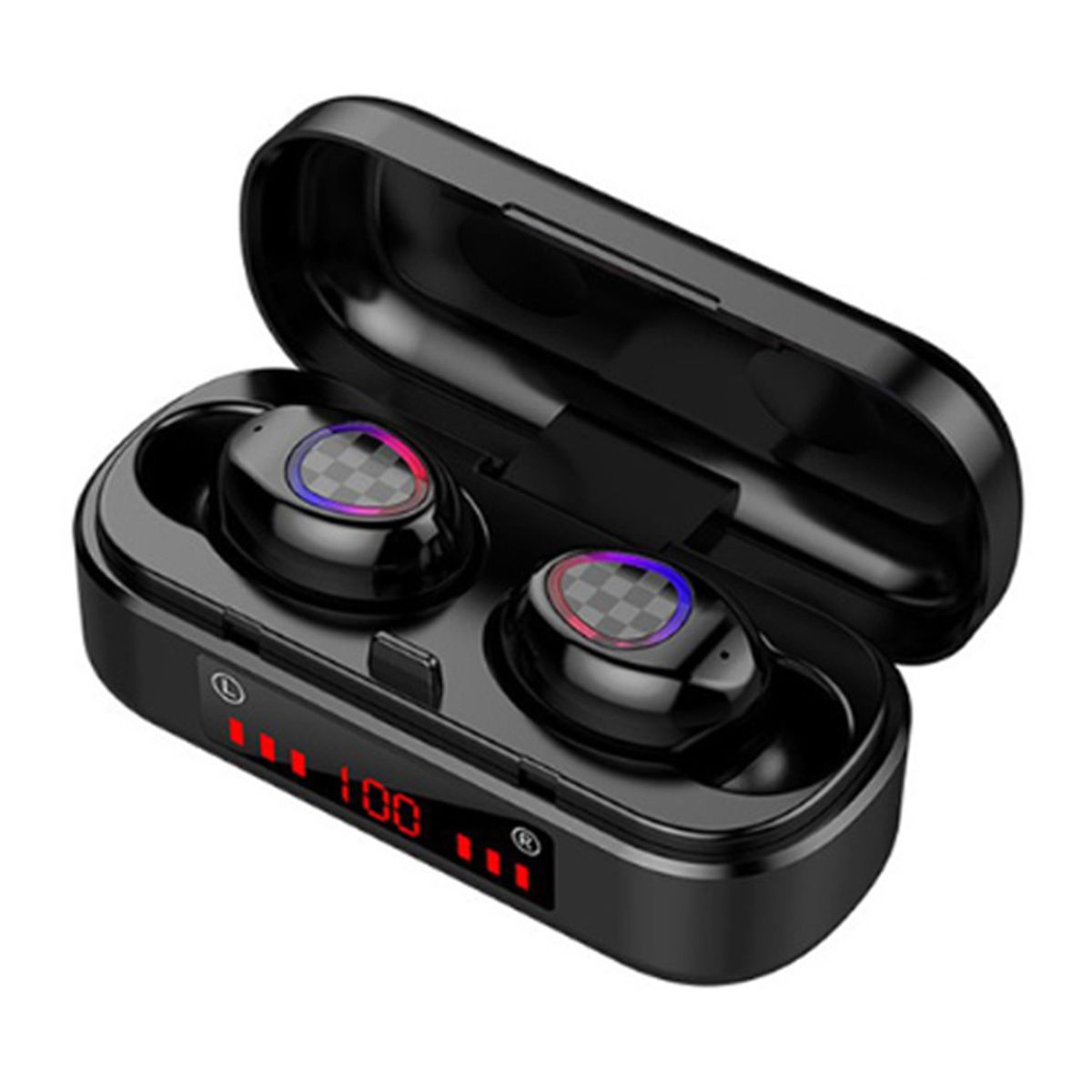 BT Cordless Earphones Auto Pairing Noise Cancelling IP67