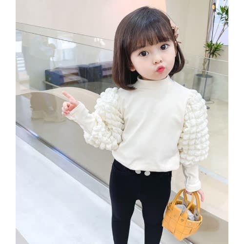Girls Puffy Hand Top