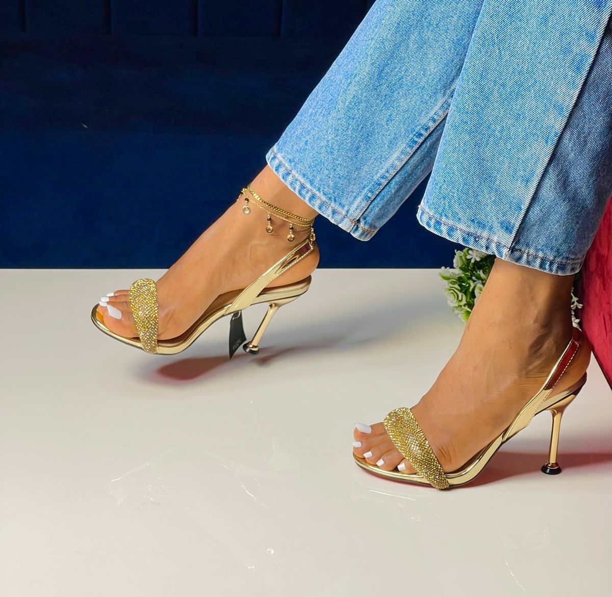 Golden Classic Heel Sandals