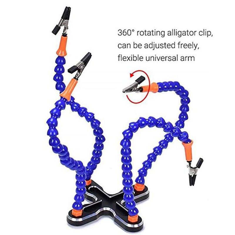 Diy Soldering Third Hand 4Pc Flexible Arms Welding Helping