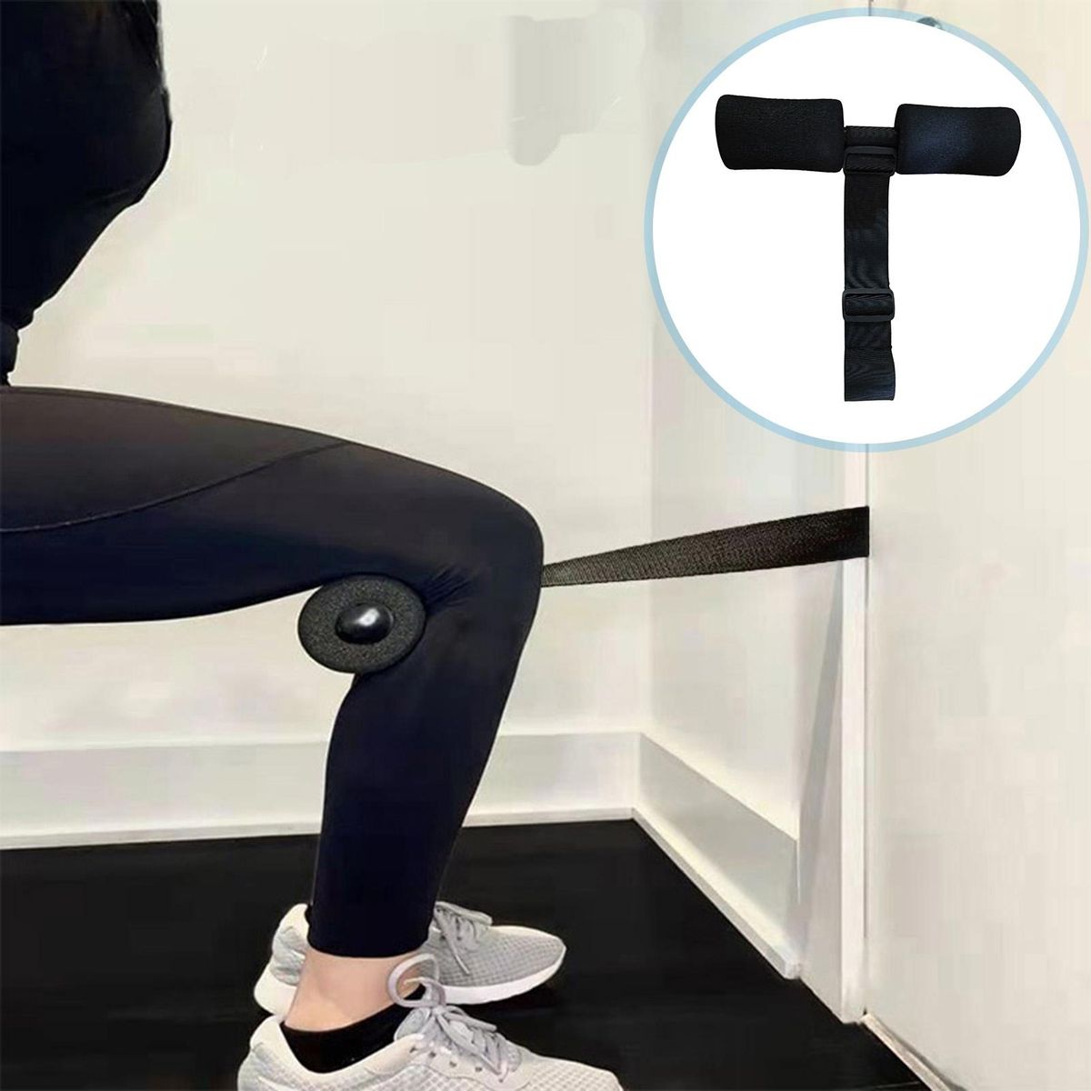 Sit-up Device Hamstring Curl Strap Machine Black