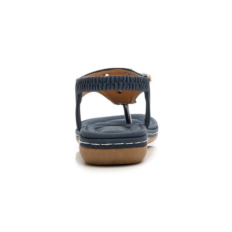 Bohemia Women Ladies Fashion Crystal Bead Flat Slipper Sandals Casual Sexy High Quality Outsid Ladies Shoes Med (3cm-5cm)